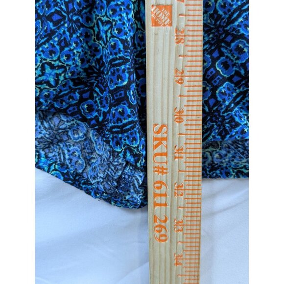 Mossimo Supply Co. Womens Blue Patterned V Neck Sleeveless Romper X-Small - Picture 3 of 10